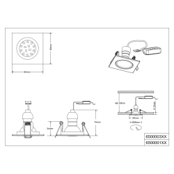 JURA ZŁOTY WPUST GU10 650000108 Trio LIghting