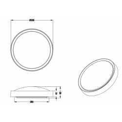 CLARIMO PLAFON LED IP44 659011832 Trio Lighting