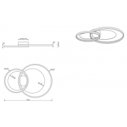 GRANADA PLAFON LED 673890232 Trio Lighting