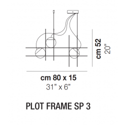 PLOT FRAME SP 3 LED LAMPA WISZĄCA VISTOSI Różne wersje