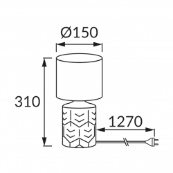 LINDA LAMPA CERAMICZNA 03786 IDEUS
