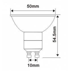 ŻARÓWKA HALOGENOWA 35W GU10 230V  ŻÓŁTA