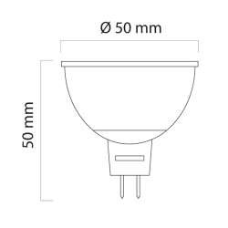 ŻARÓWKA HALOGENOWA ŻÓŁTA 20W 12V GU5,3