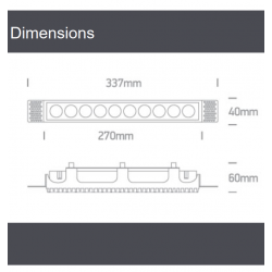 WPUST LED BEZRAMKOWY 50024HTR/W/W ONE LIGHT