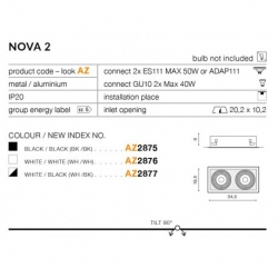 NOVA 2 WPUST  AZZARDO Różne kolory