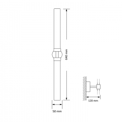 MUSSA KINKIET LED MUS-K-2 II 640  KUTEK MOOD