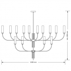 MUSSA LAMPA WISZĄCA MUS-ZW-15  KUTEK MOOD