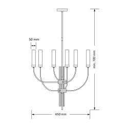 MUSSA LAMPA WISZĄCA MUS-ZW-6  KUTEK MOOD