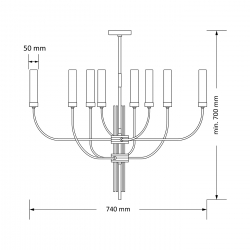 MUSSA LAMPA WISZĄCA MUS-ZW-8  KUTEK MOOD