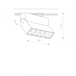 PROFILE FOCUS LED 9W 3000K lampa do szynoprzewodu   Nowodvorski 7621