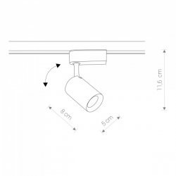 PROFILE IRIS LED 7W 4000K lampa do szynoprzewodu   Nowodvorski 8997